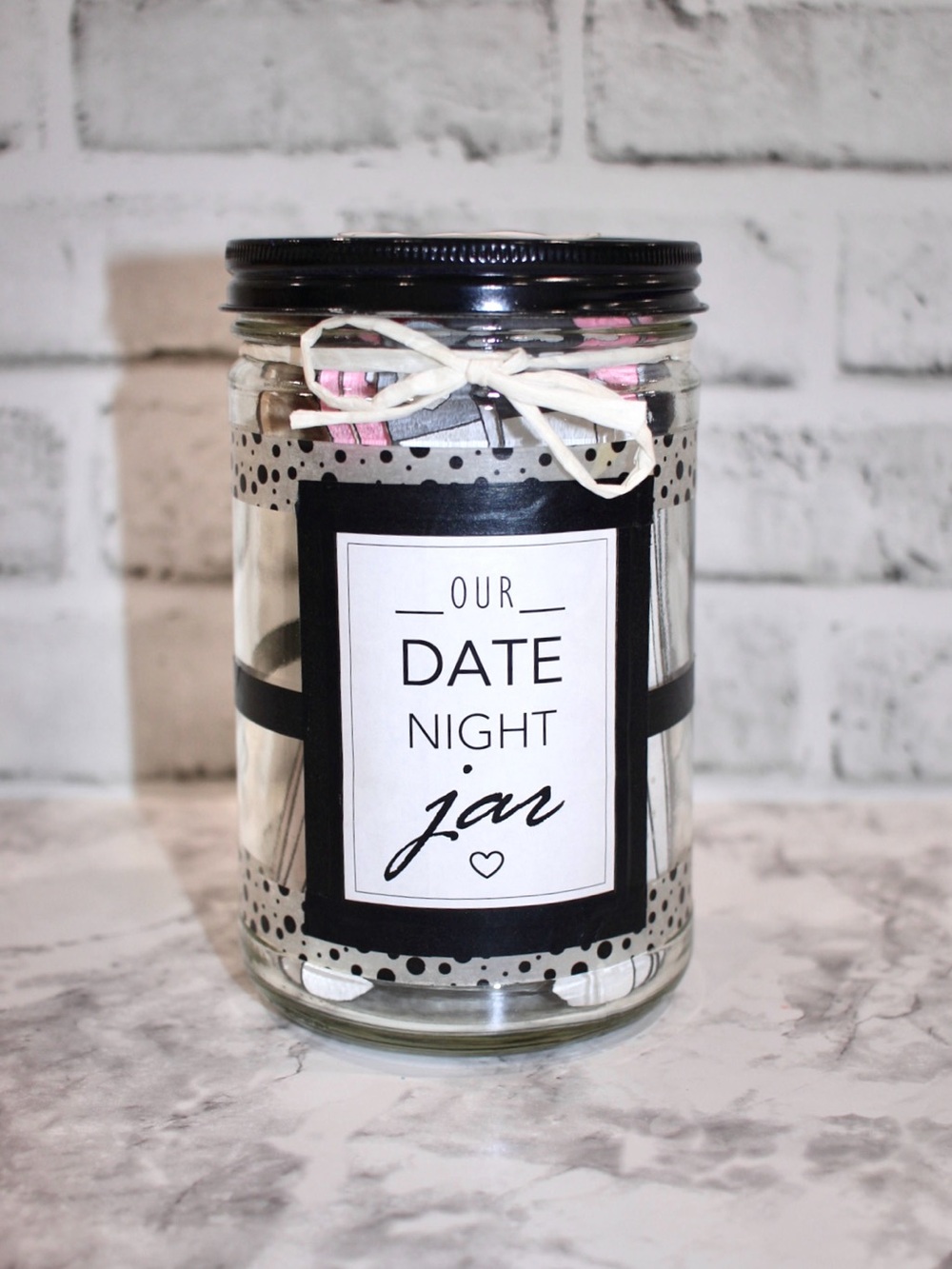 Date Night Idea Jar Gift (Handmade)